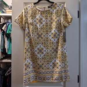 Dandy Lion Yellow Print Shift Dress